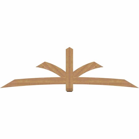 Ekena Millwork Davenport Timber Gable Bracket, Western Red Cedar, 108"W x 31 1/2"H x 3 1/2"D x 5 1/2"F, 7/12 Pitch GBW108X31X0406DAV00SWR